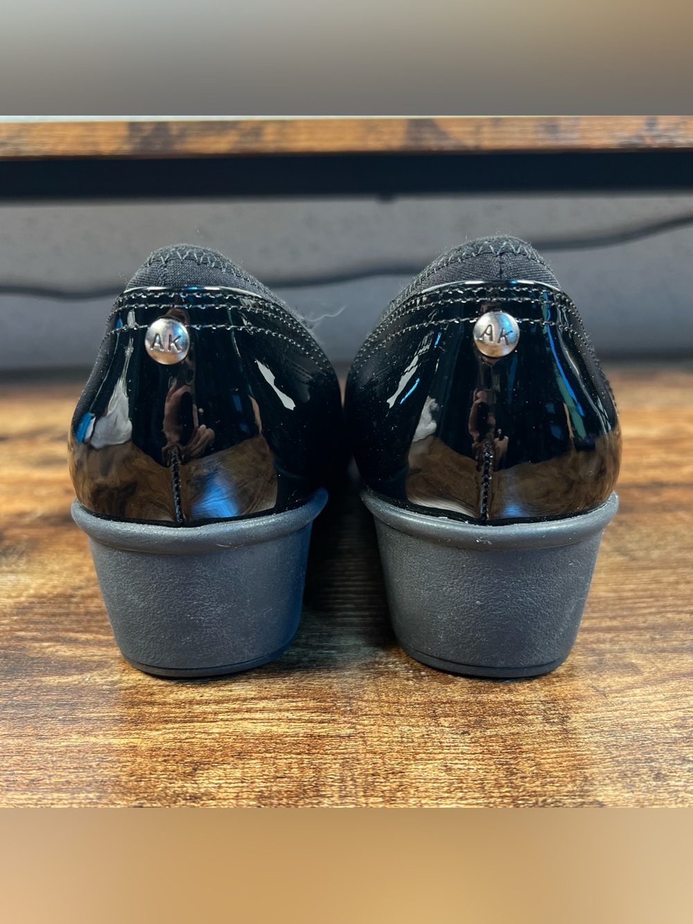Anne Klein Shoes Slip On Wedge Heel Patent Leather Detail Wisher2 Women's 9.5 - Picture 5 of 9